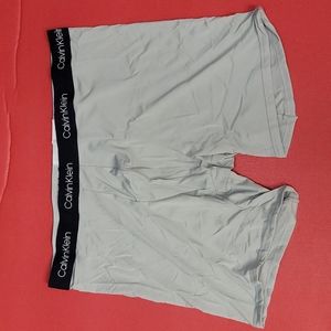 Calvin Klein Microfiber Boxer Brief - Gray And Navy Blue - Size L